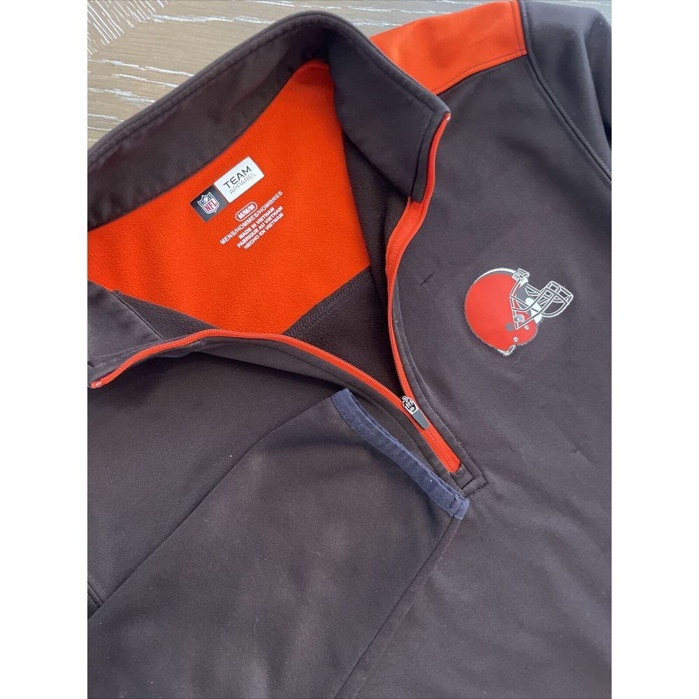 NFL‎ Apparel Cleveland Browns Quarter Zip Pullover Sweatshirt Medium EXCELLENT
